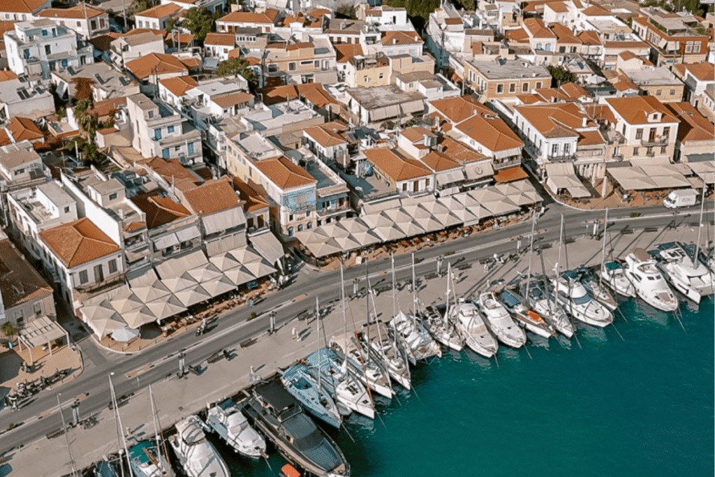 Aegina Town in Greece, an easy Greek island for solo female travel near Athens.